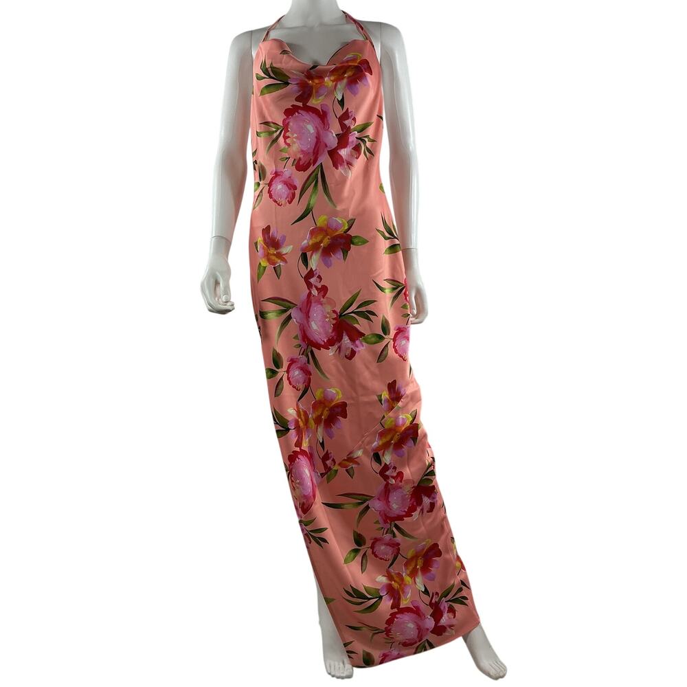 Nbd Floral Watercolor Rose Nicolette Gown Size M - Picture 2 of 5